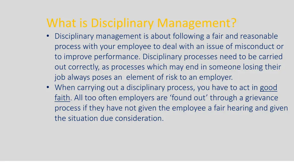 what is disciplinary management disciplinary