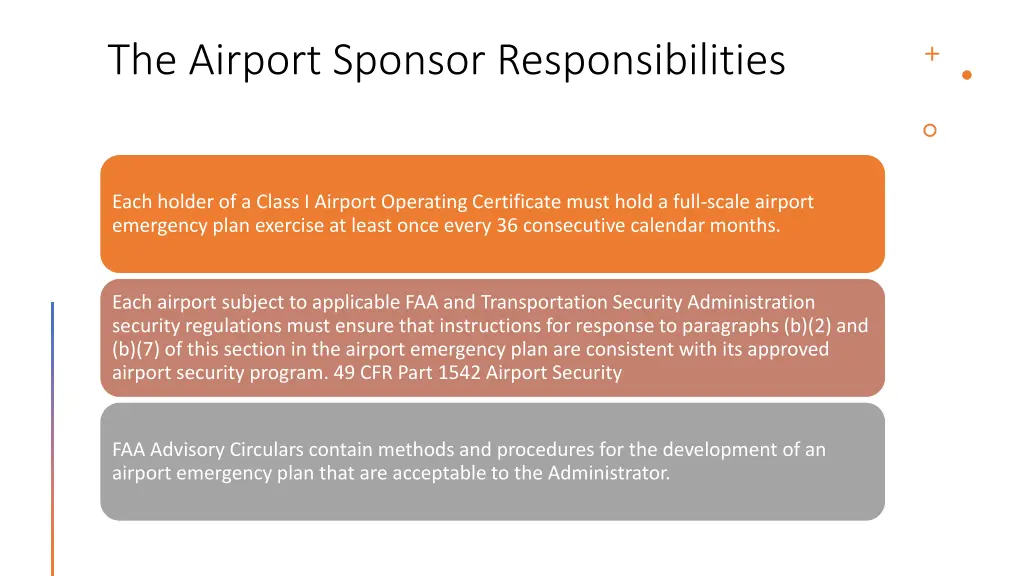 the airport sponsor responsibilities 1