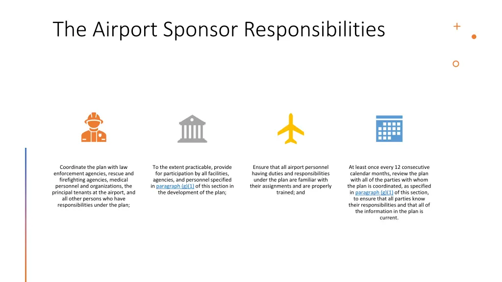 the airport sponsor responsibilities