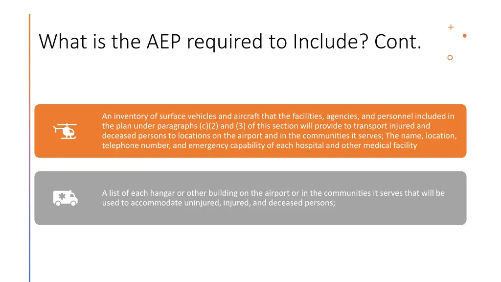 what is the aep required to include cont