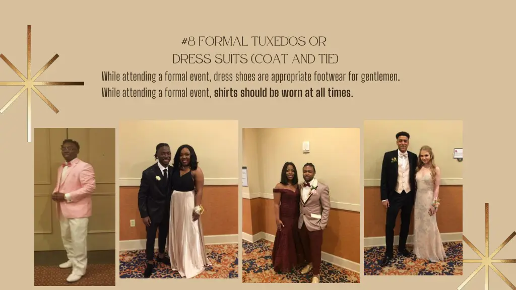 while attending a formal event dress shoes