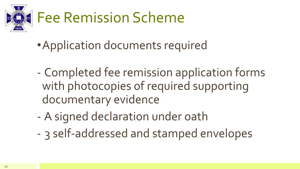 fee remission scheme 1