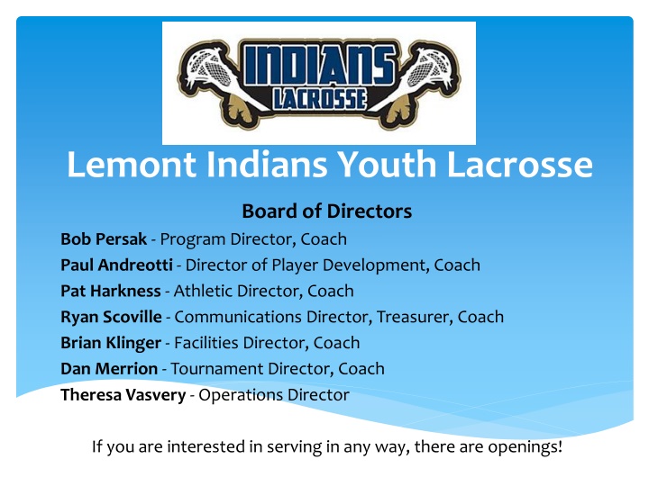 lemont indians youth lacrosse