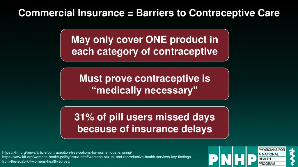 commercial insurance barriers to contraceptive