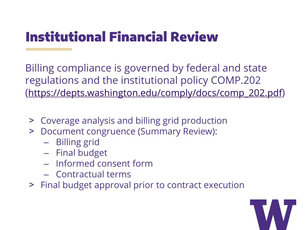 institutional financial review