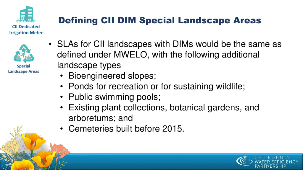 defining cii dim special landscape areas