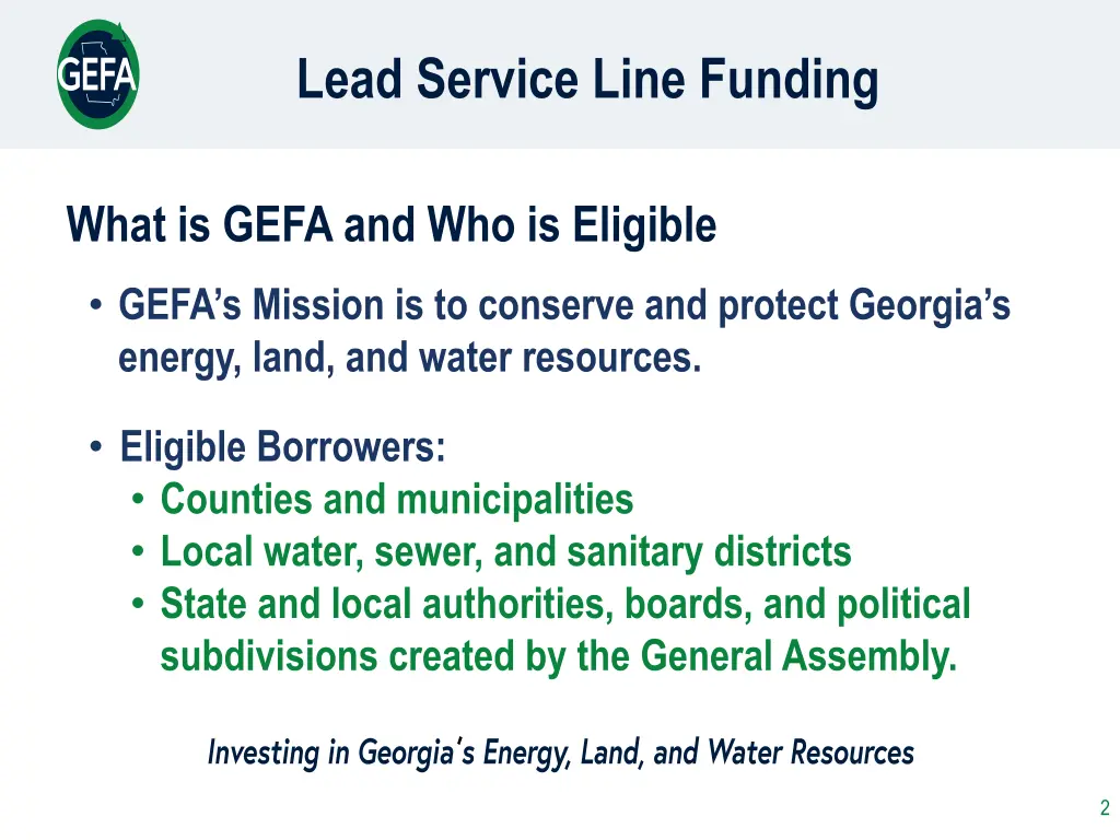 lead service line funding