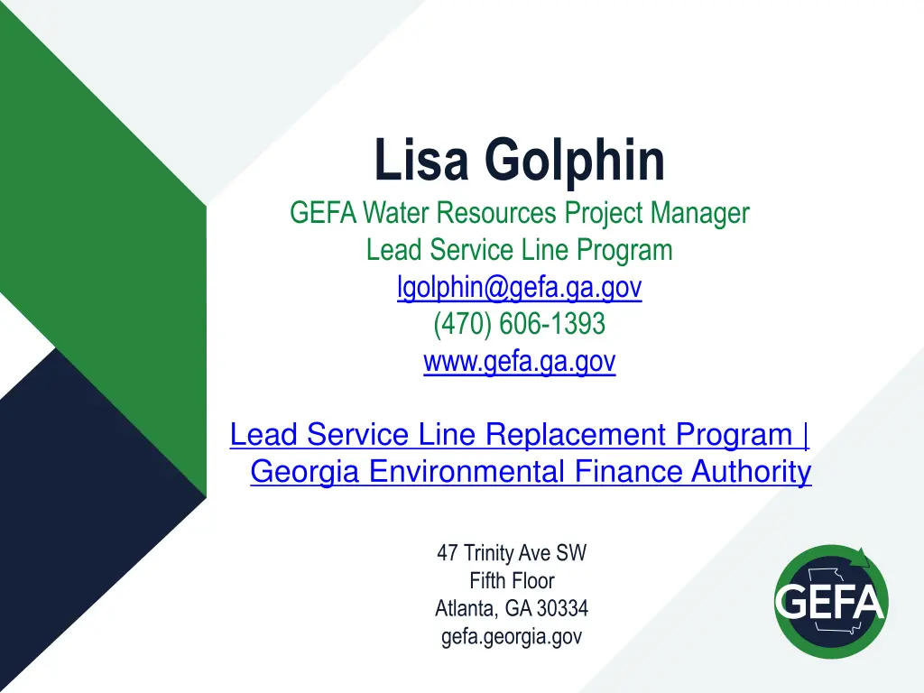 lisa golphin gefa water resources project manager