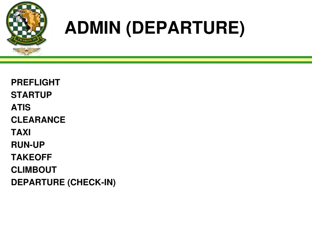 admin departure