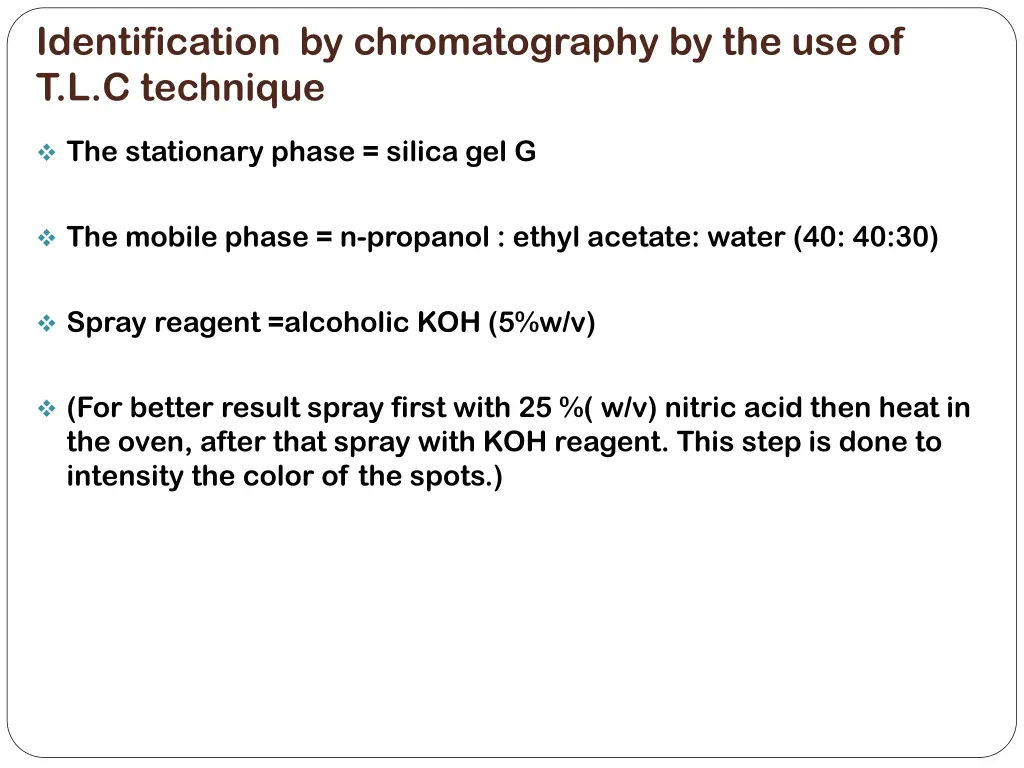 identification by chromatography