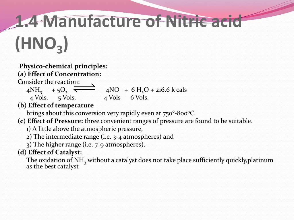 1 4 manufacture of nitric acid hno 3