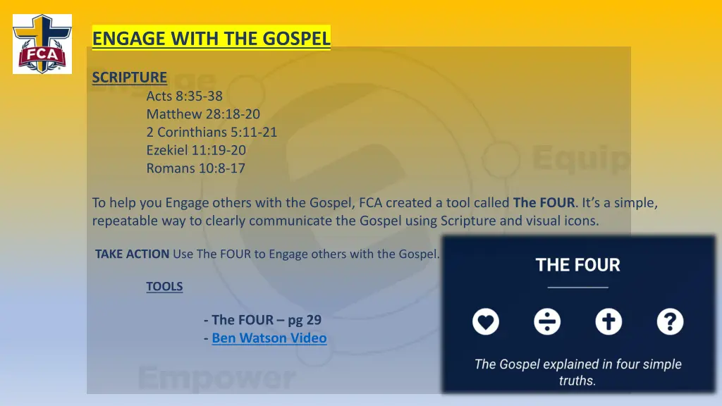 engage with the gospel