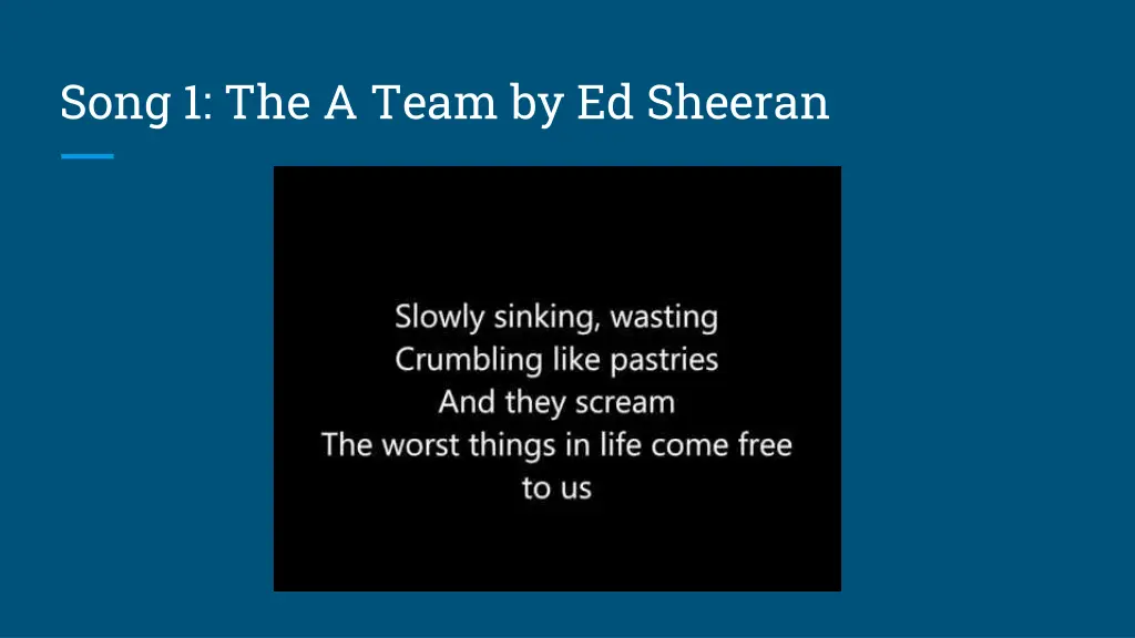 song 1 the a team by ed sheeran