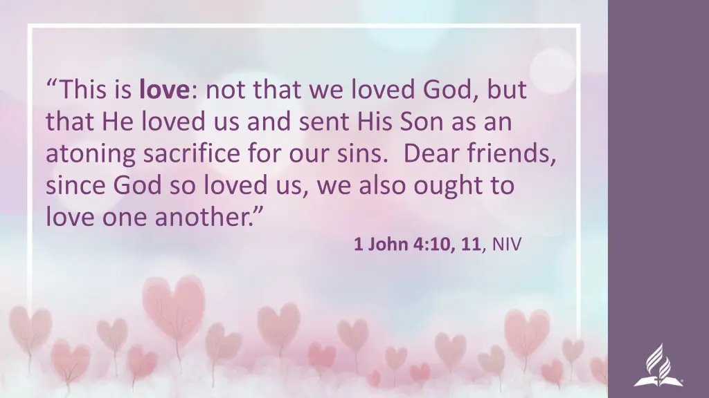 this is love not that we loved god but that