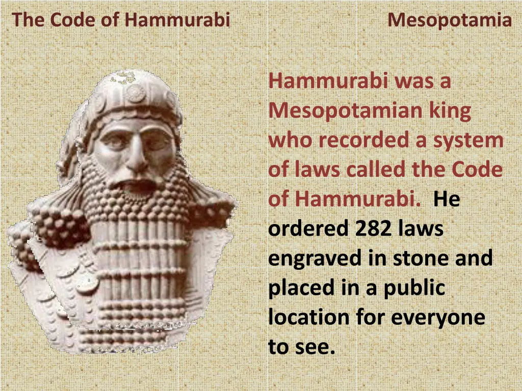 the code of hammurabi mesopotamia 1