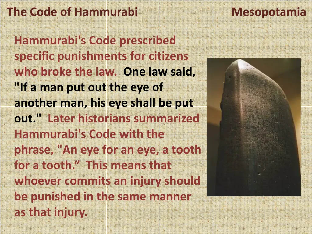 the code of hammurabi mesopotamia 3