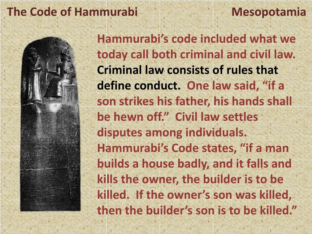 the code of hammurabi mesopotamia 7