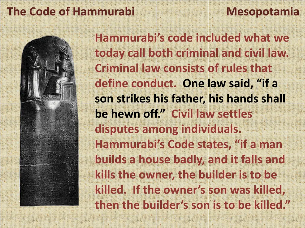 the code of hammurabi mesopotamia 8