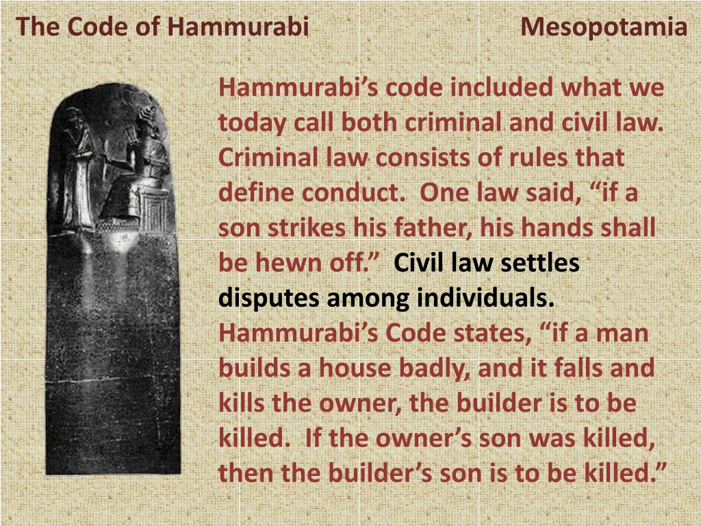 the code of hammurabi mesopotamia 9