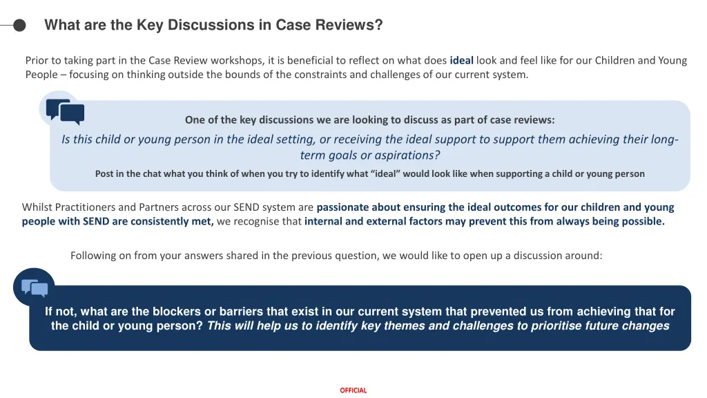 what are the key discussions in case reviews