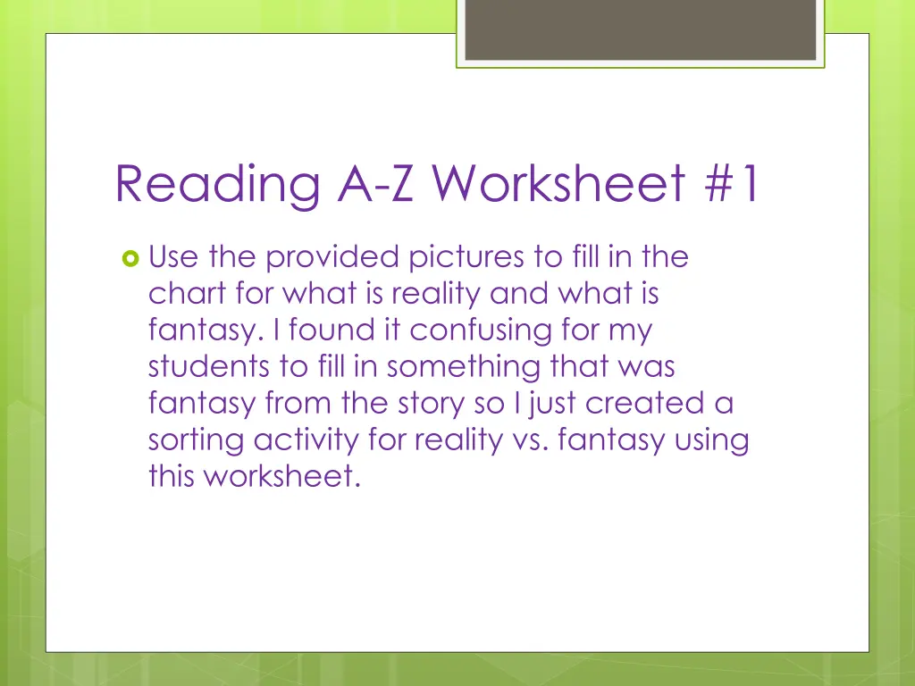 reading a z worksheet 1