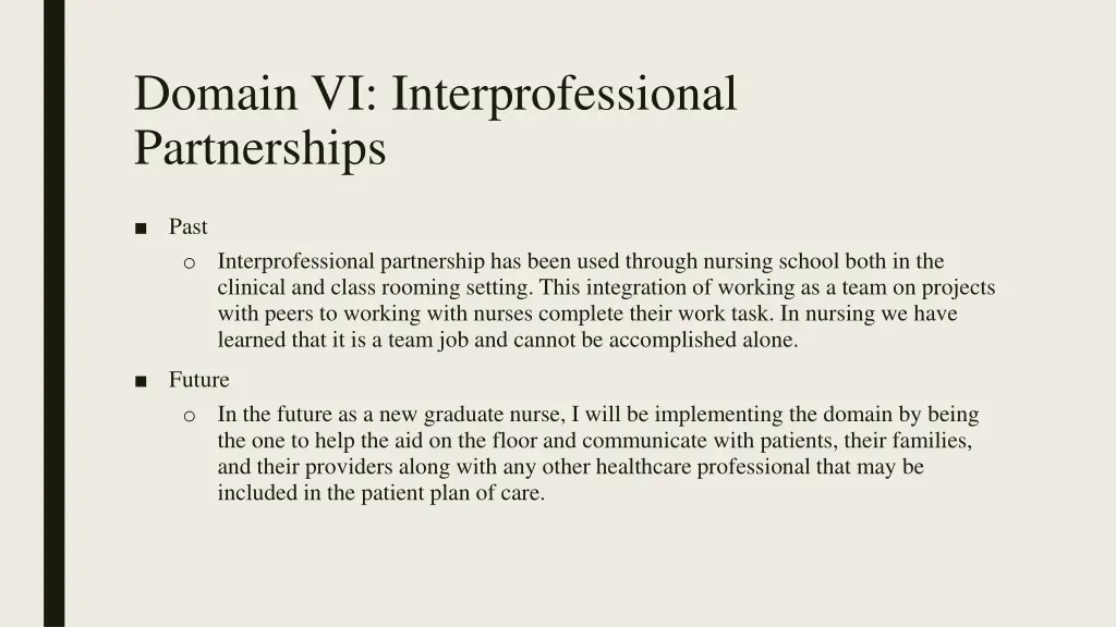 domain vi interprofessional partnerships 1