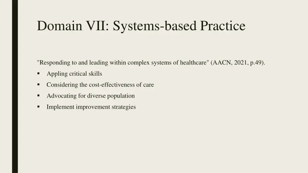 domain vii systems based practice