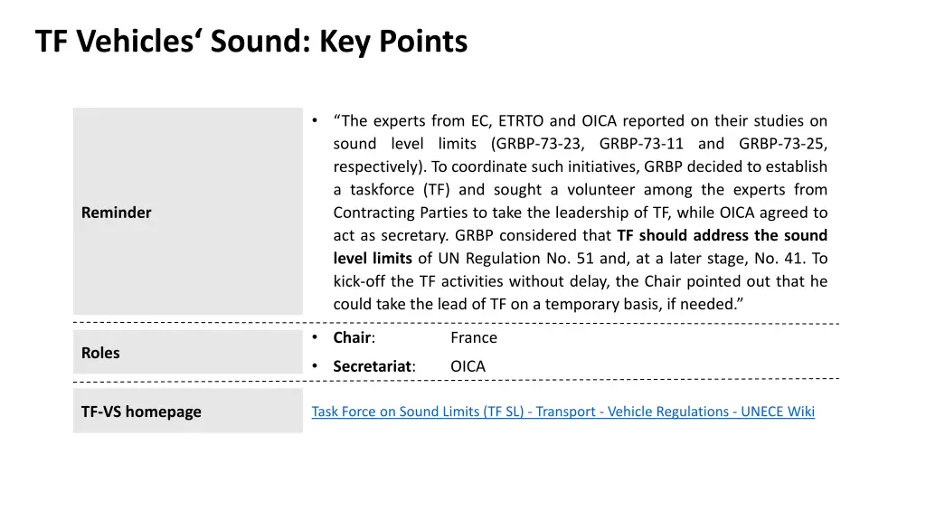 tf vehicles sound key points