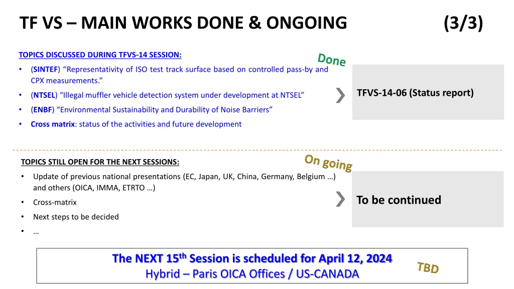 tf vs main works done ongoing 2