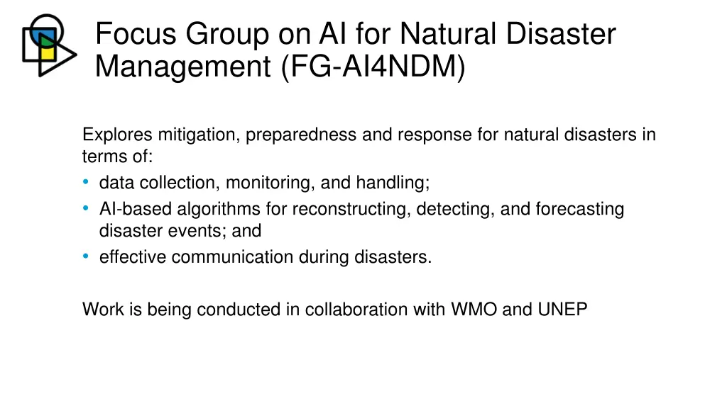 focus group on ai for natural disaster management