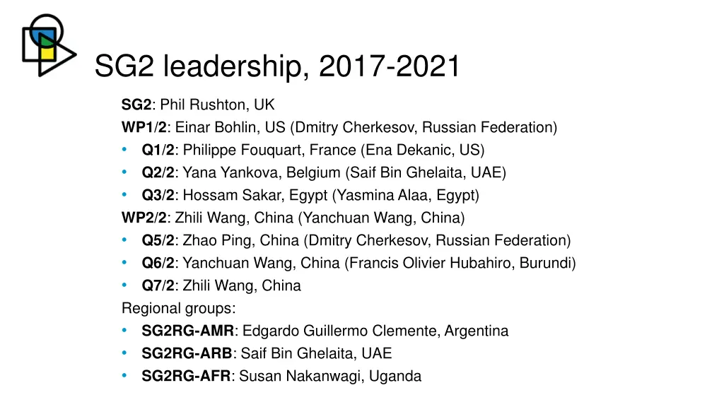 sg2 leadership 2017 2021