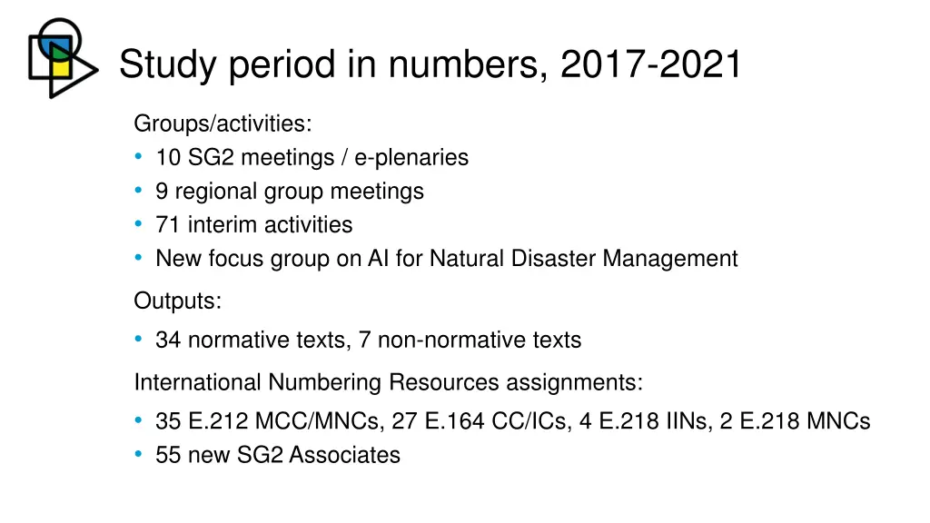 study period in numbers 2017 2021