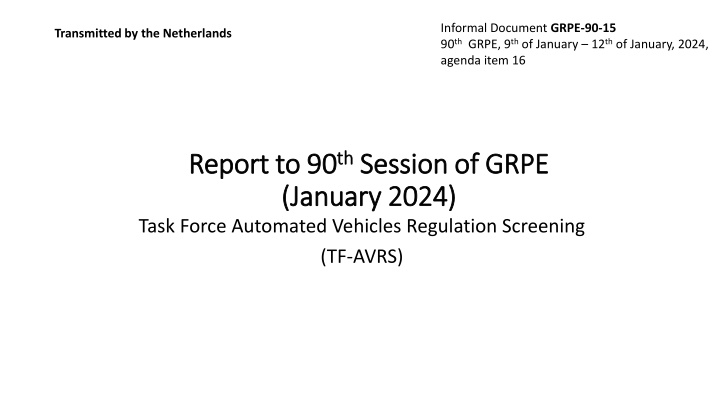 informal document grpe 90 15 90 th grpe