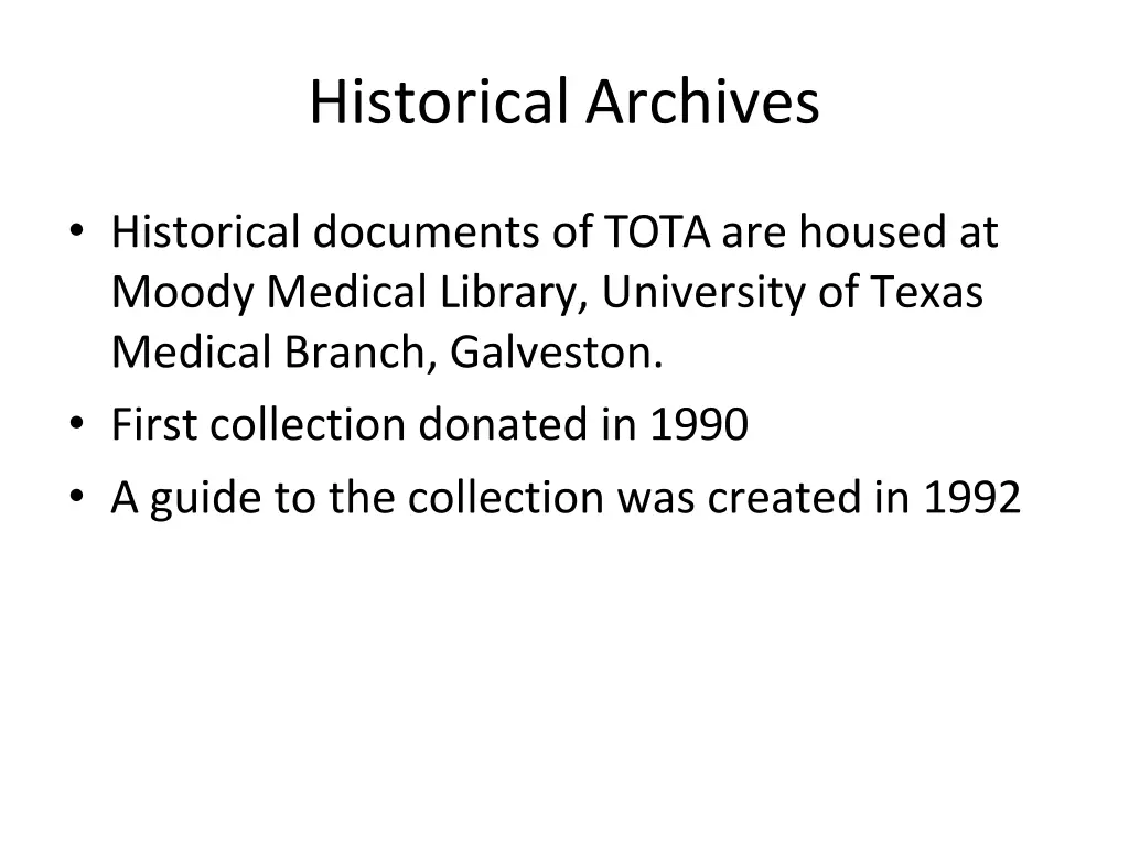 historical archives