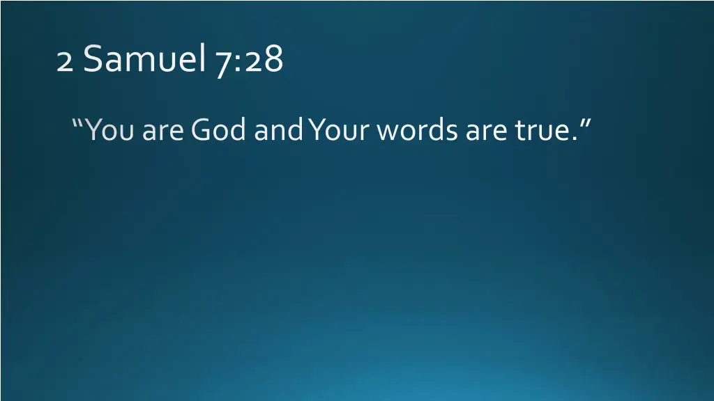 2 samuel 7 28