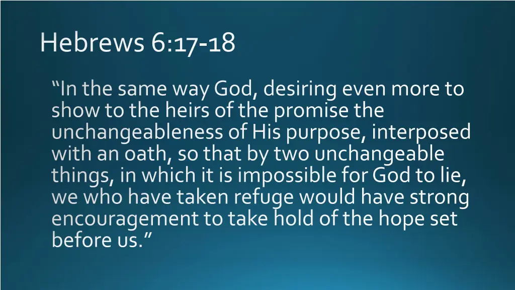 hebrews 6 17 18