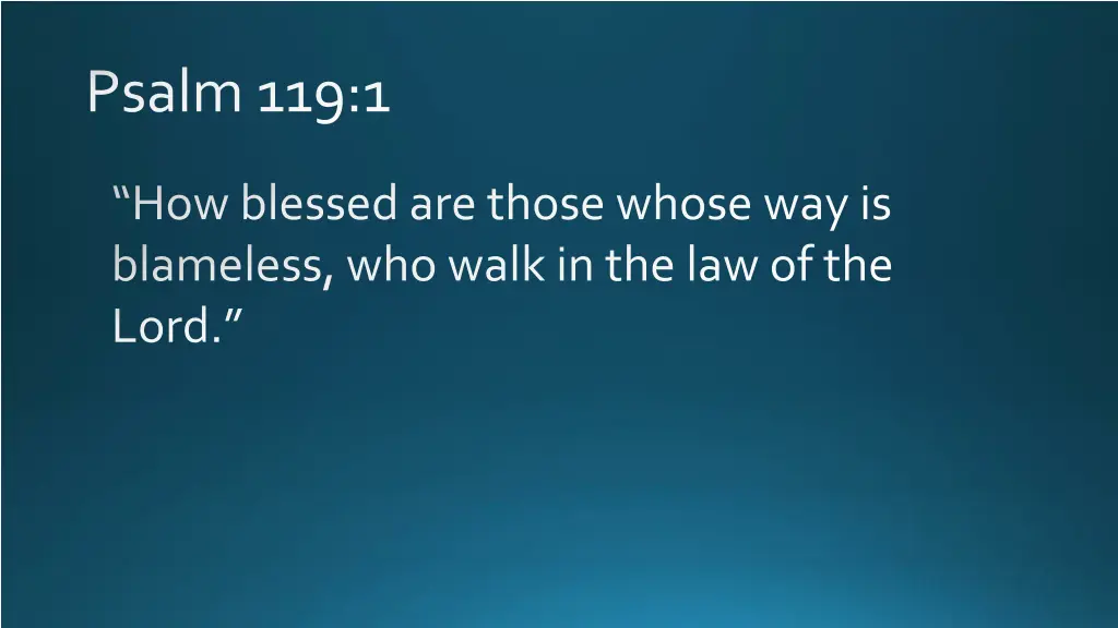 psalm 119 1