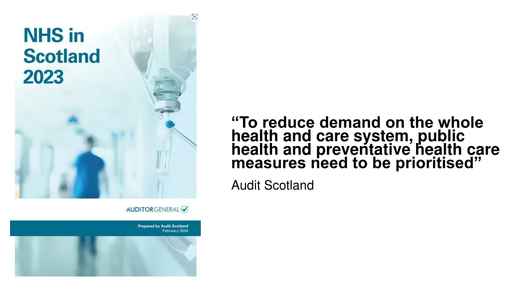 to reduce demand on the whole health and care