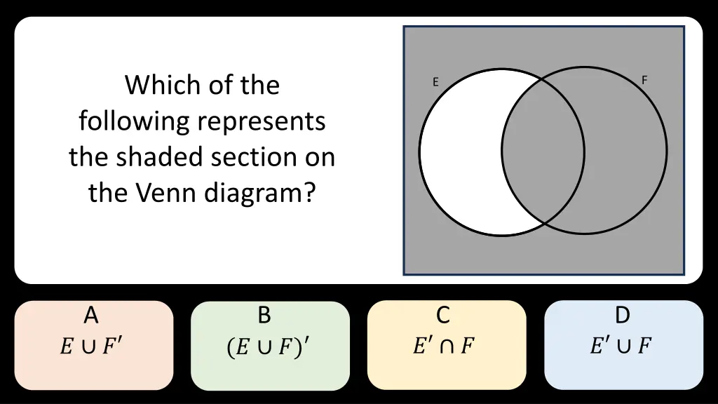 which of the following represents the shaded 1