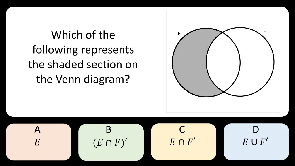 which of the following represents the shaded