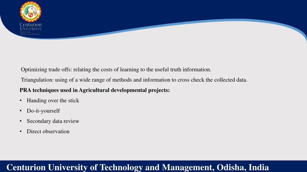 optimizing trade offs relating the costs