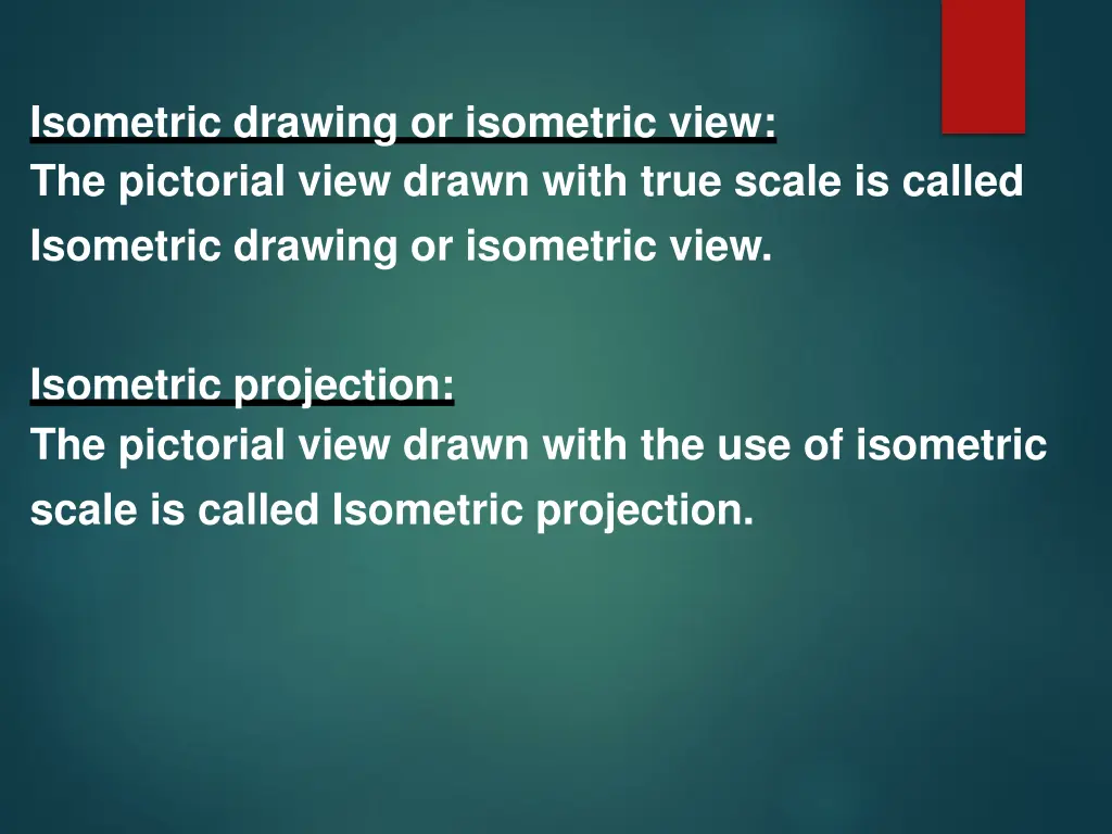 isometric drawing or isometric view the pictorial