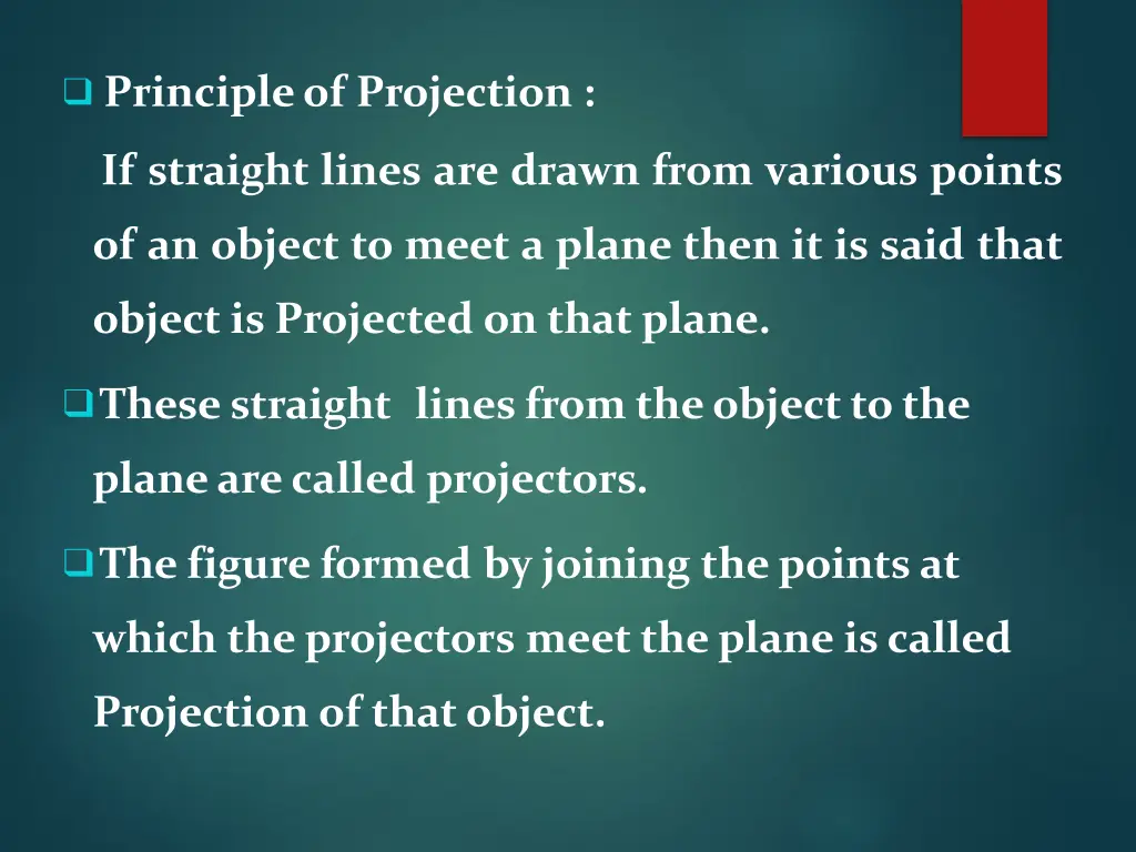 principleof projection