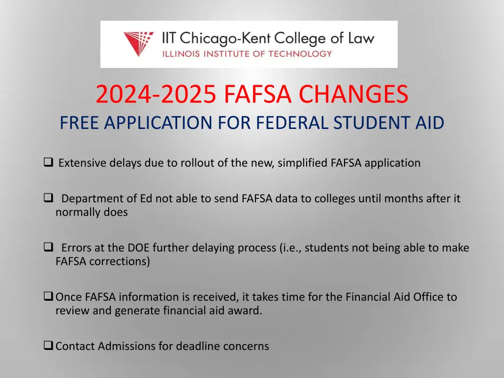 2024 2025 fafsa changes free application