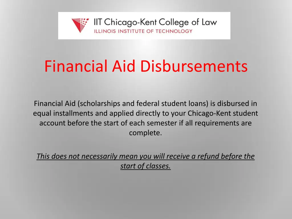financial aid disbursements