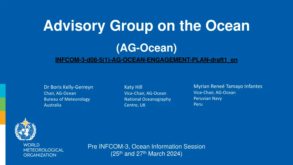 advisory group on the ocean