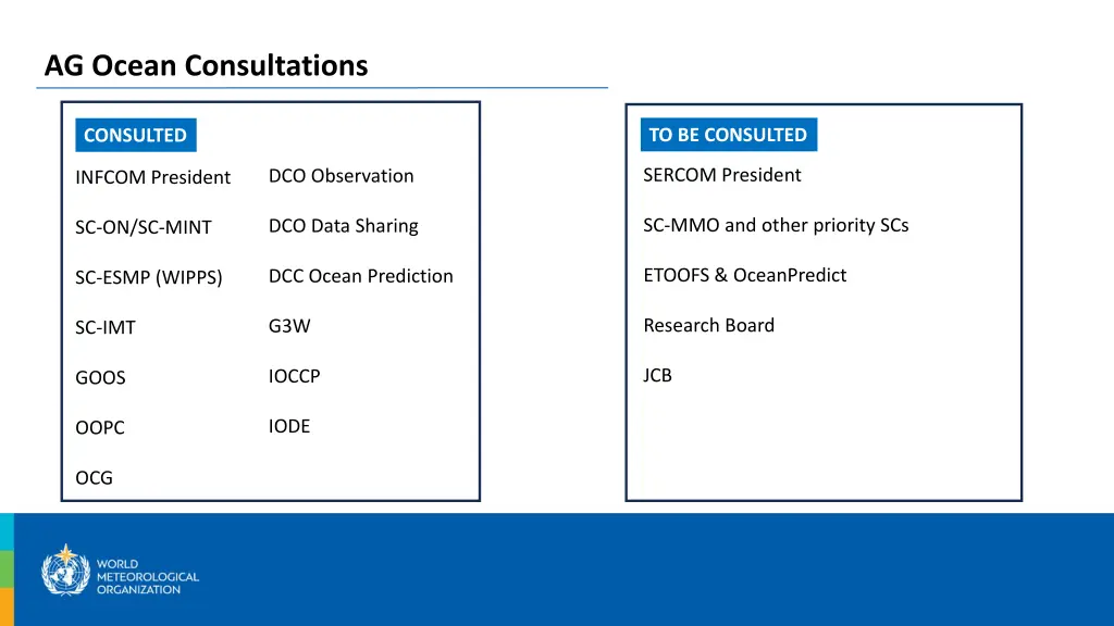 ag ocean consultations