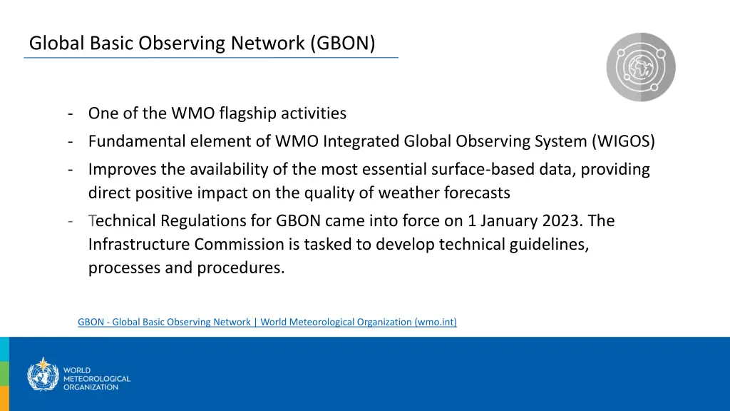 global basic observing network gbon