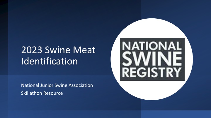 2023 swine meat identification