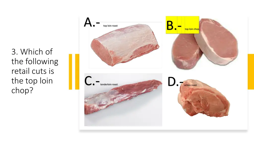 a top loin roast